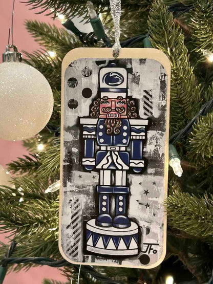 Wooden Ornament Sports Nutcracker Penn State