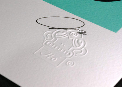 JFo Generation logo embossed on paper.